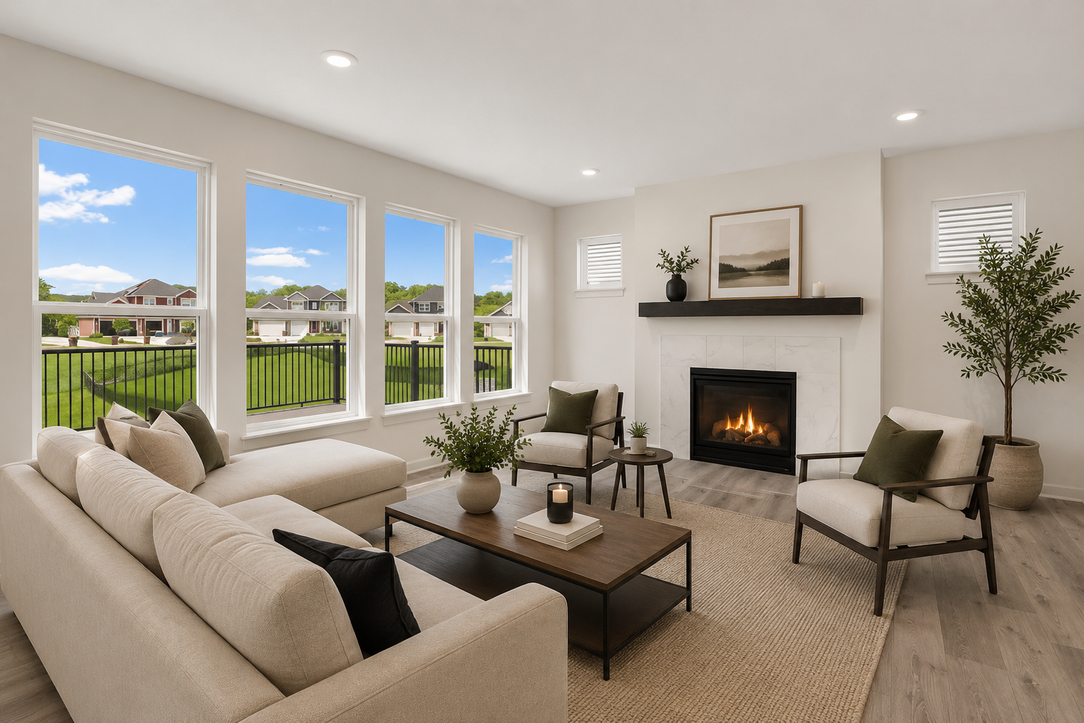 Main floor sitting room with gas fireplace-VS