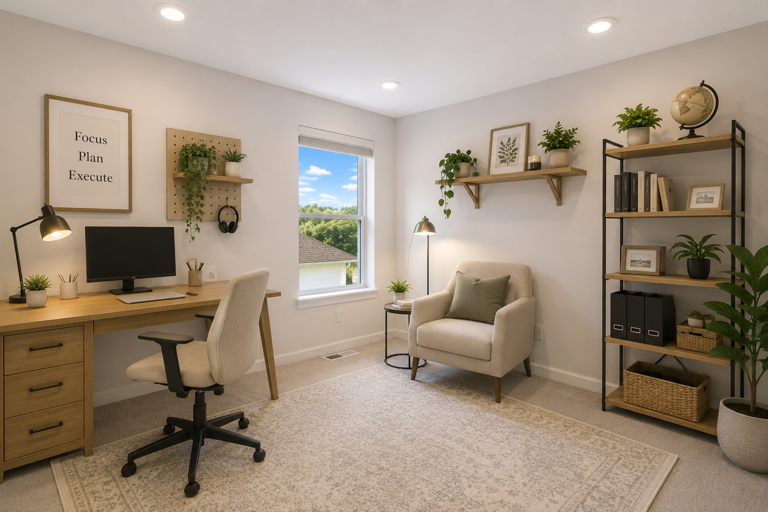 3rd Bedroom or Sun-filled office space perfect for today's work-from-home lifestyle-VS