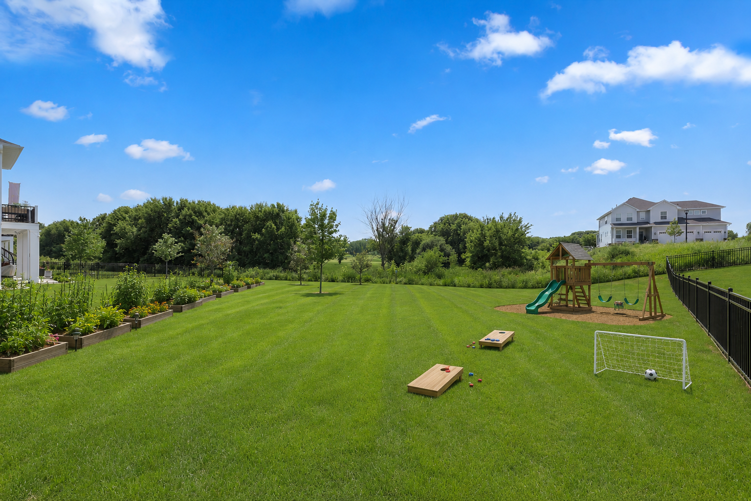 Expansive backyard with endless possibilities for outdoor living and recreation-VS