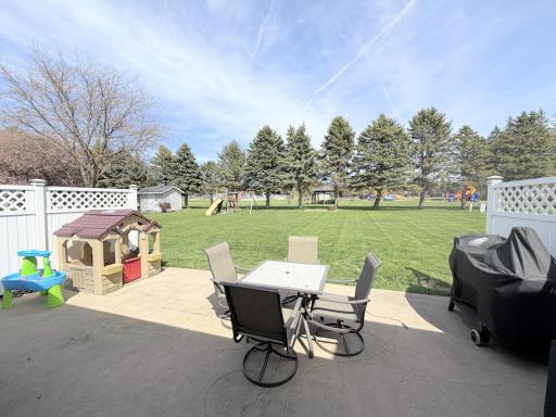 View of backyard