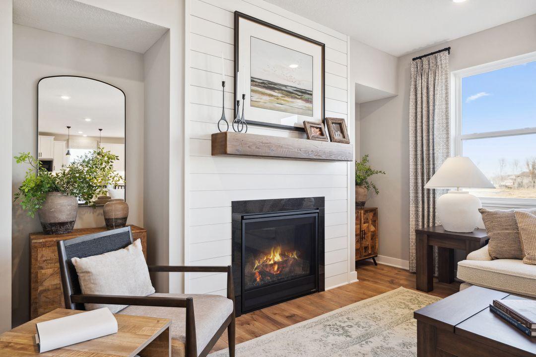 Home for sale will NOT have shiplap, but will have a gas fireplace.