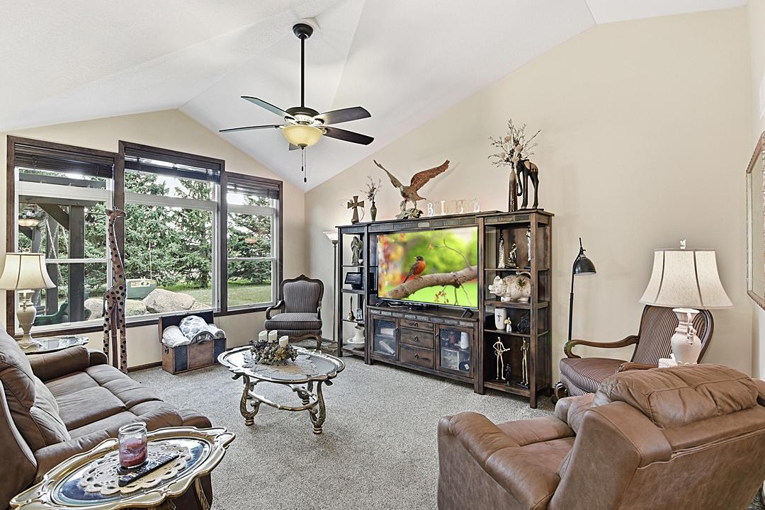 Great Room/Family Room; Vaulted Ceilings, Plenty of Daylight, newer carpet