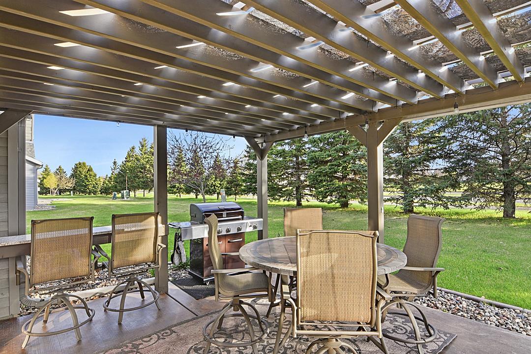 Stamped Concrete Patio, Covered pergola.