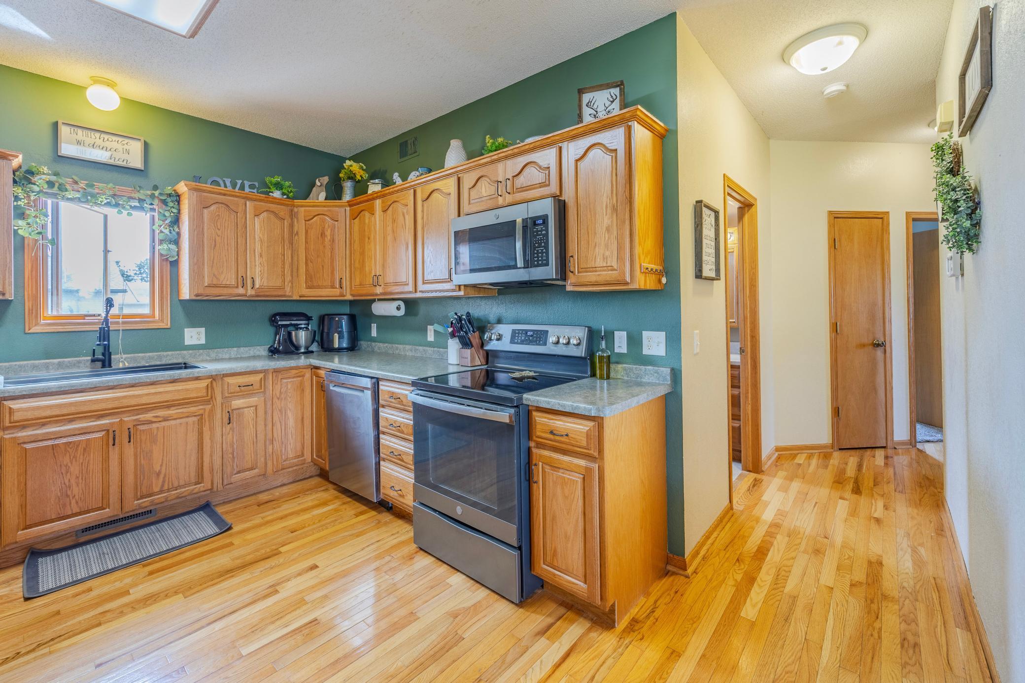Hardwood floors and updated appliances