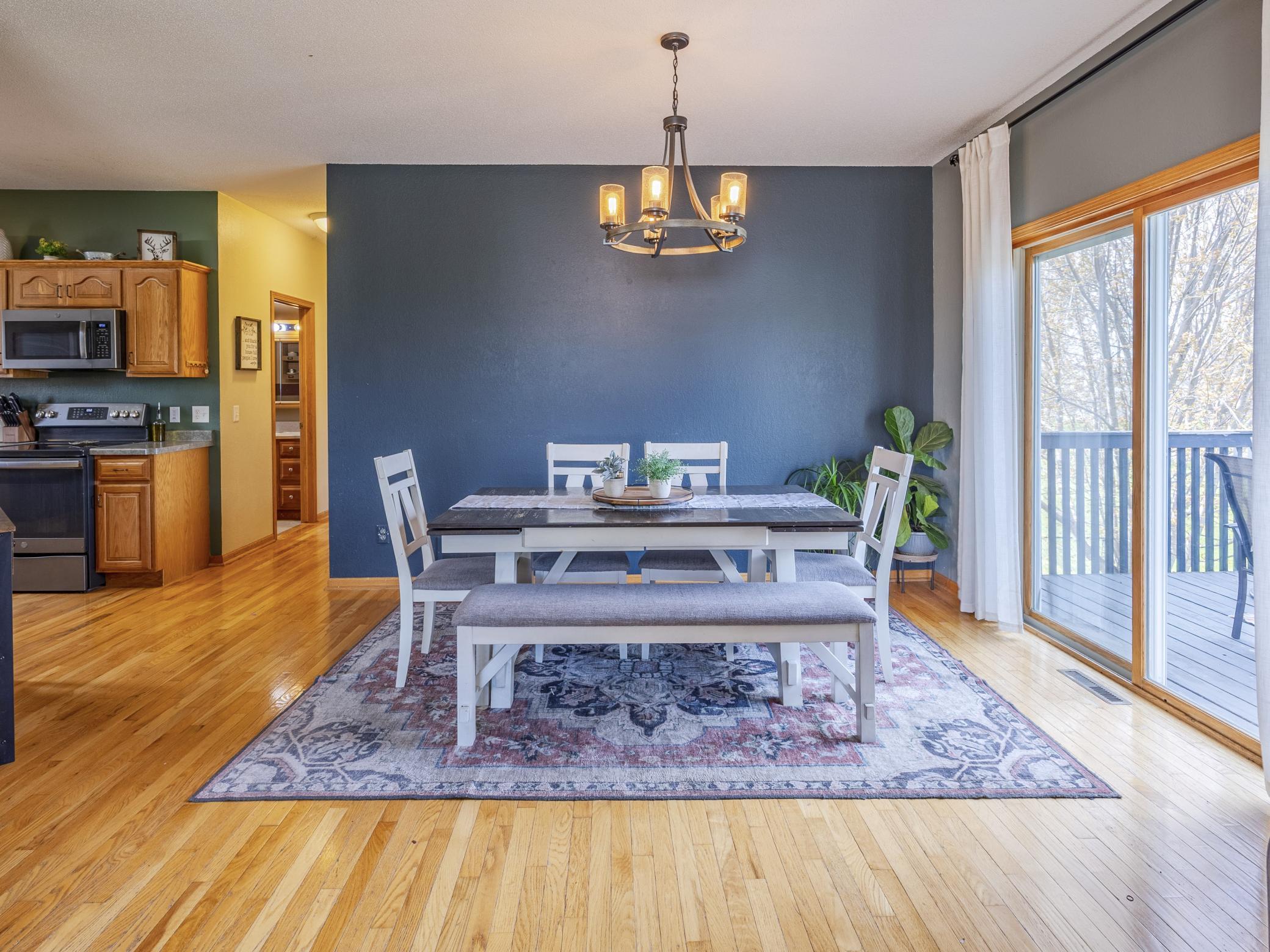 Designated dining area room for a big table.