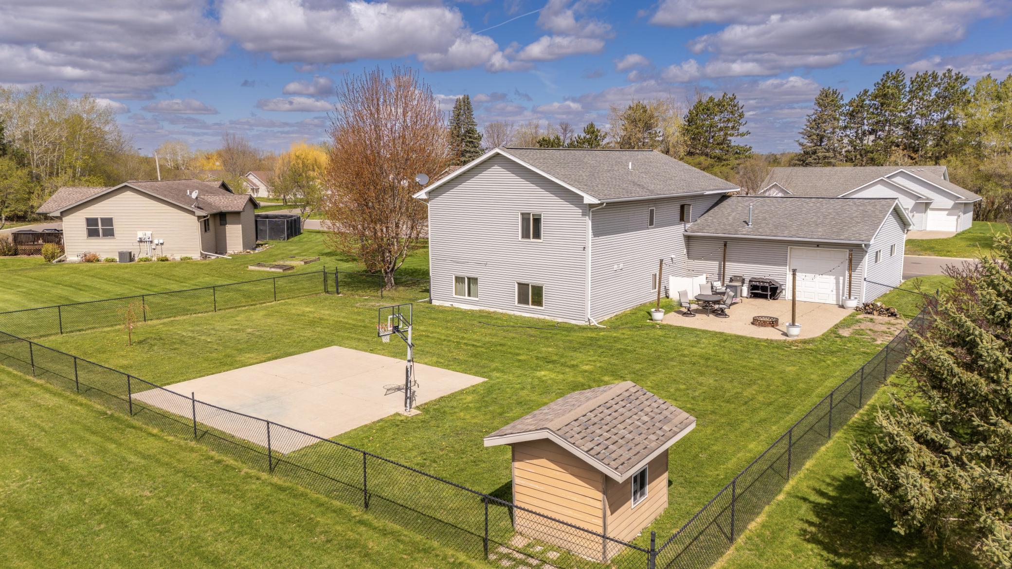 So much room for activites in your fenced in backyard