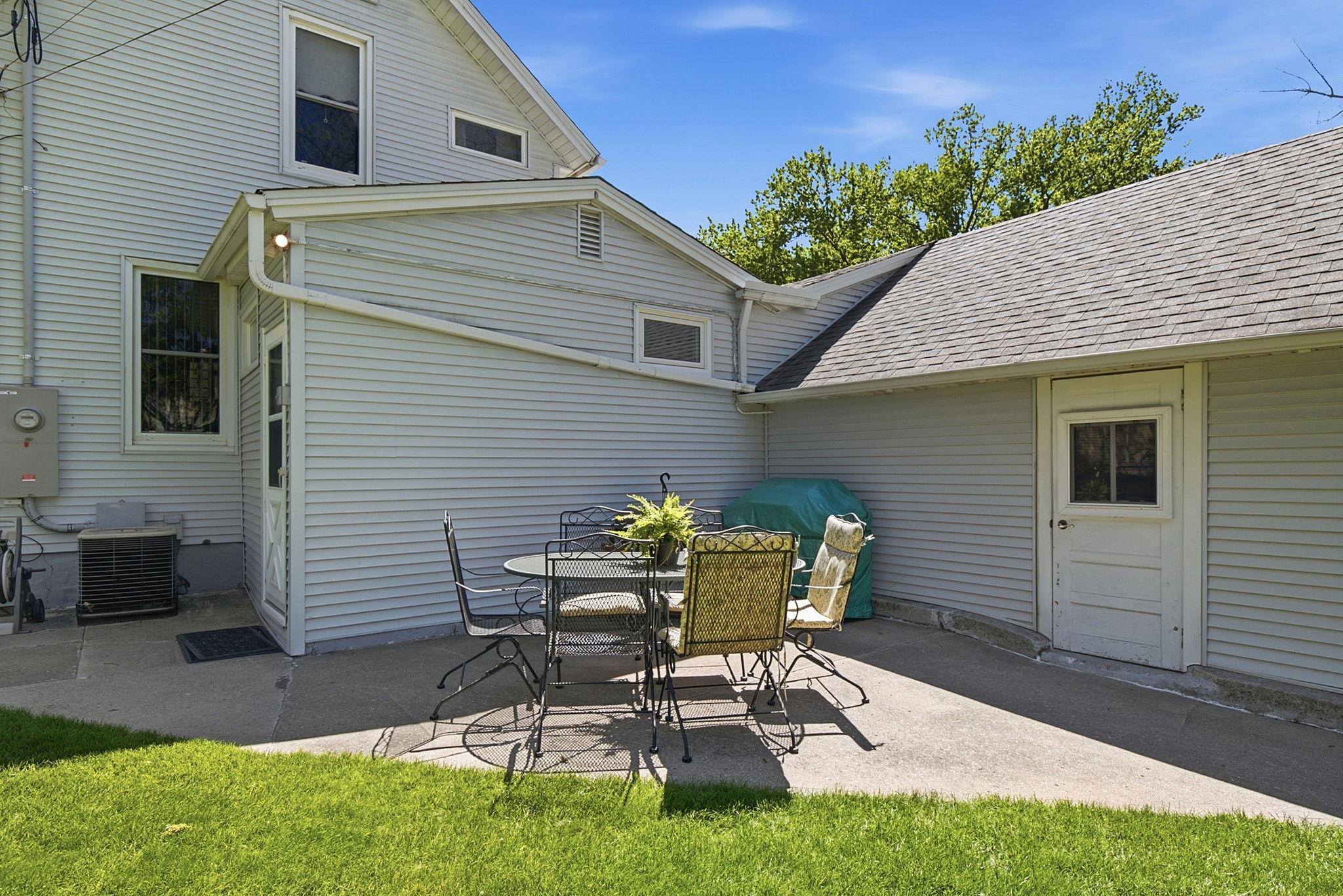 Enjoy the gorgeous backyard on the patio.