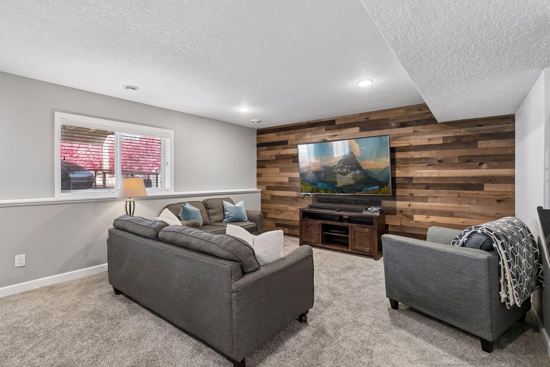 The finished lower level could be a perfect in-law suite with a spacious family room, bathroom, and an additional bedroom.