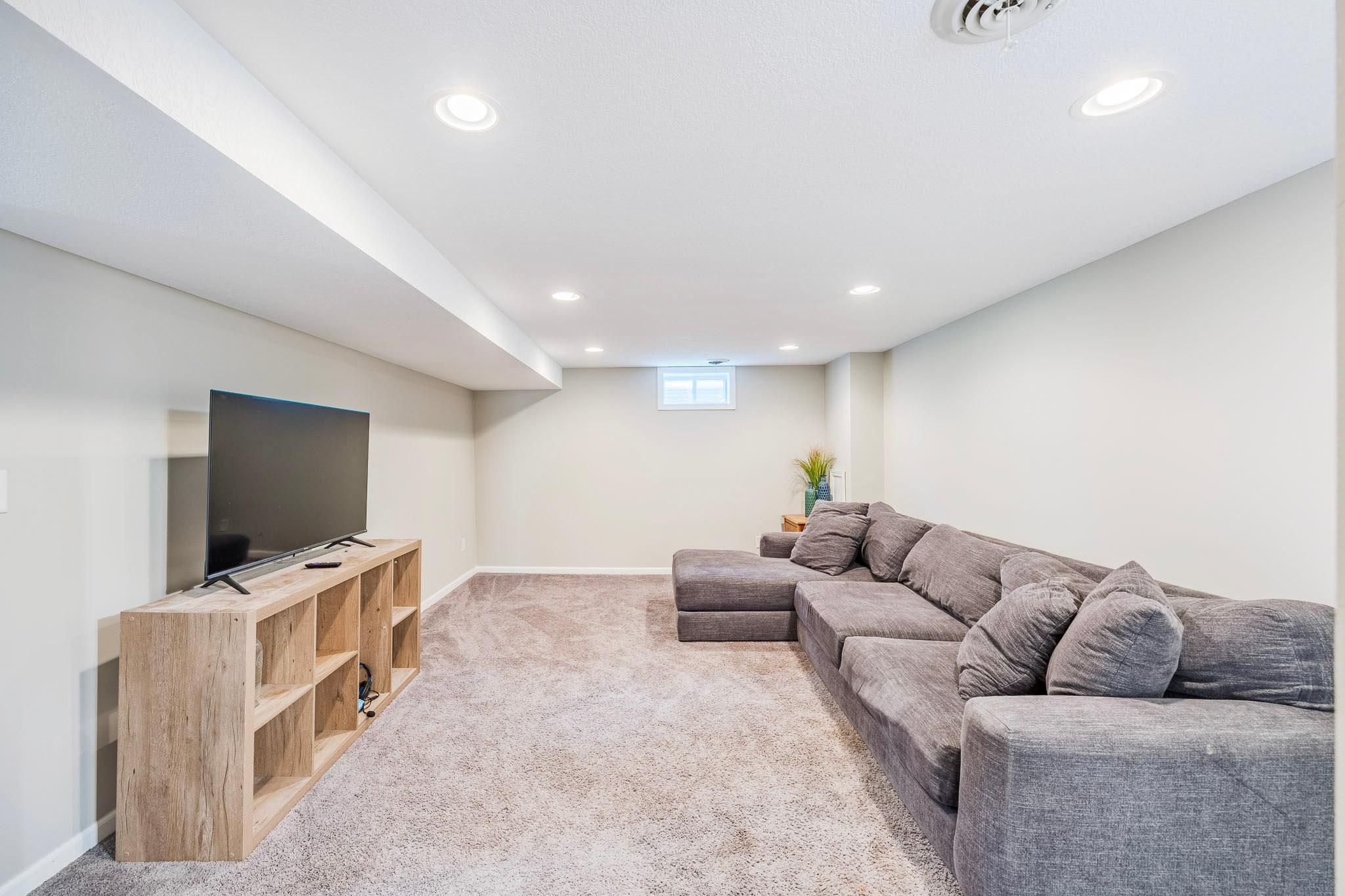 Large lower level family room!