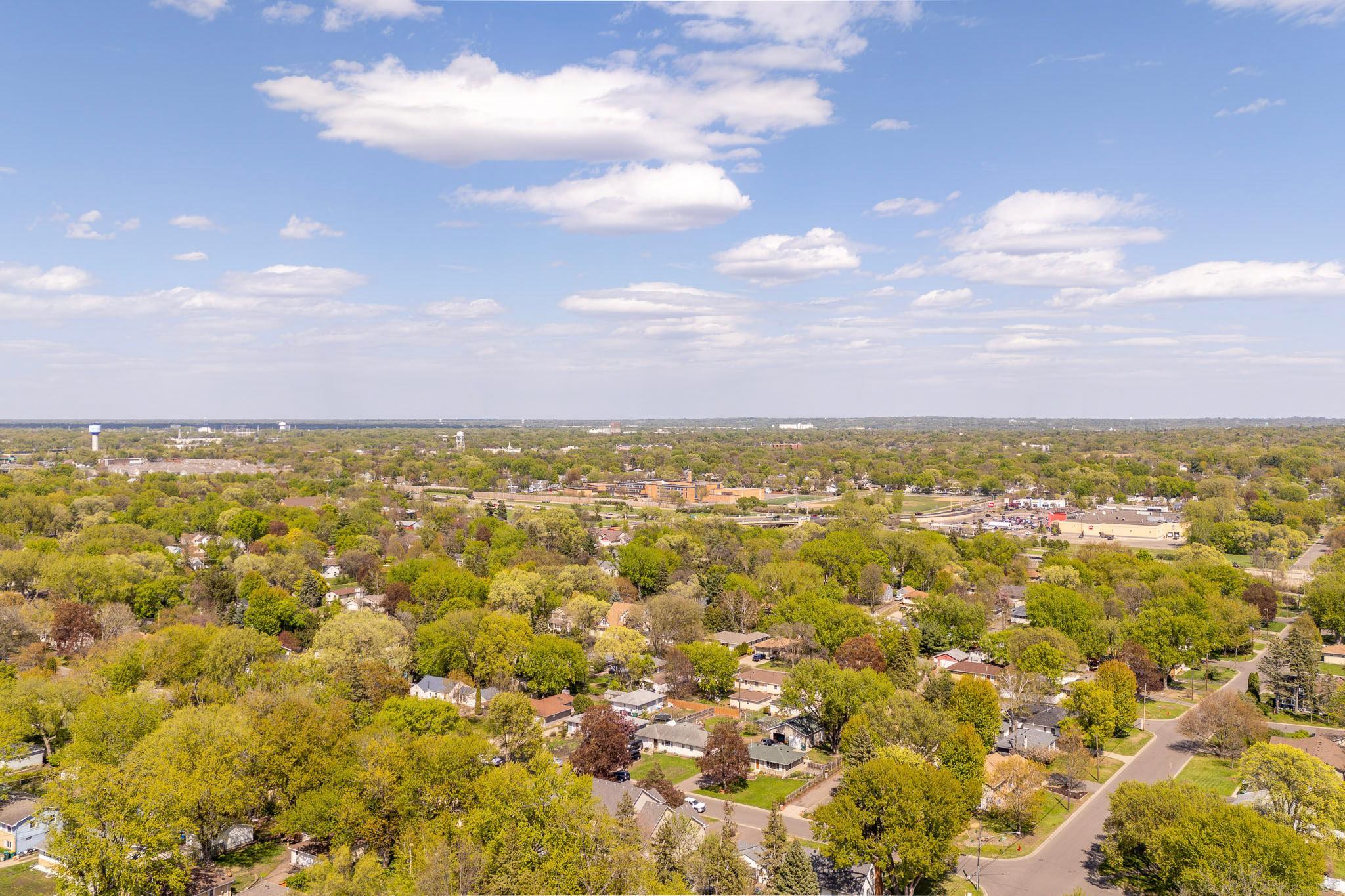 Aerial view of house