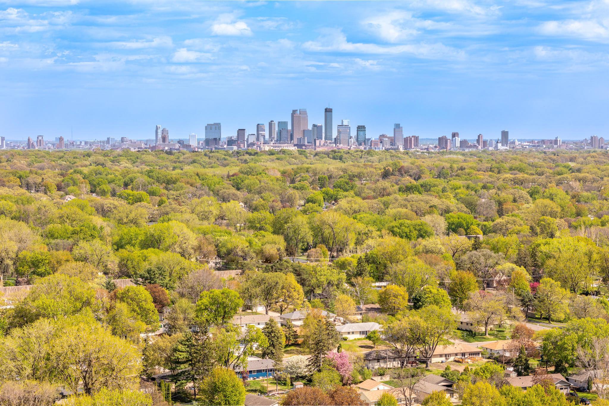 Aerial view of downtown Minneapolis!