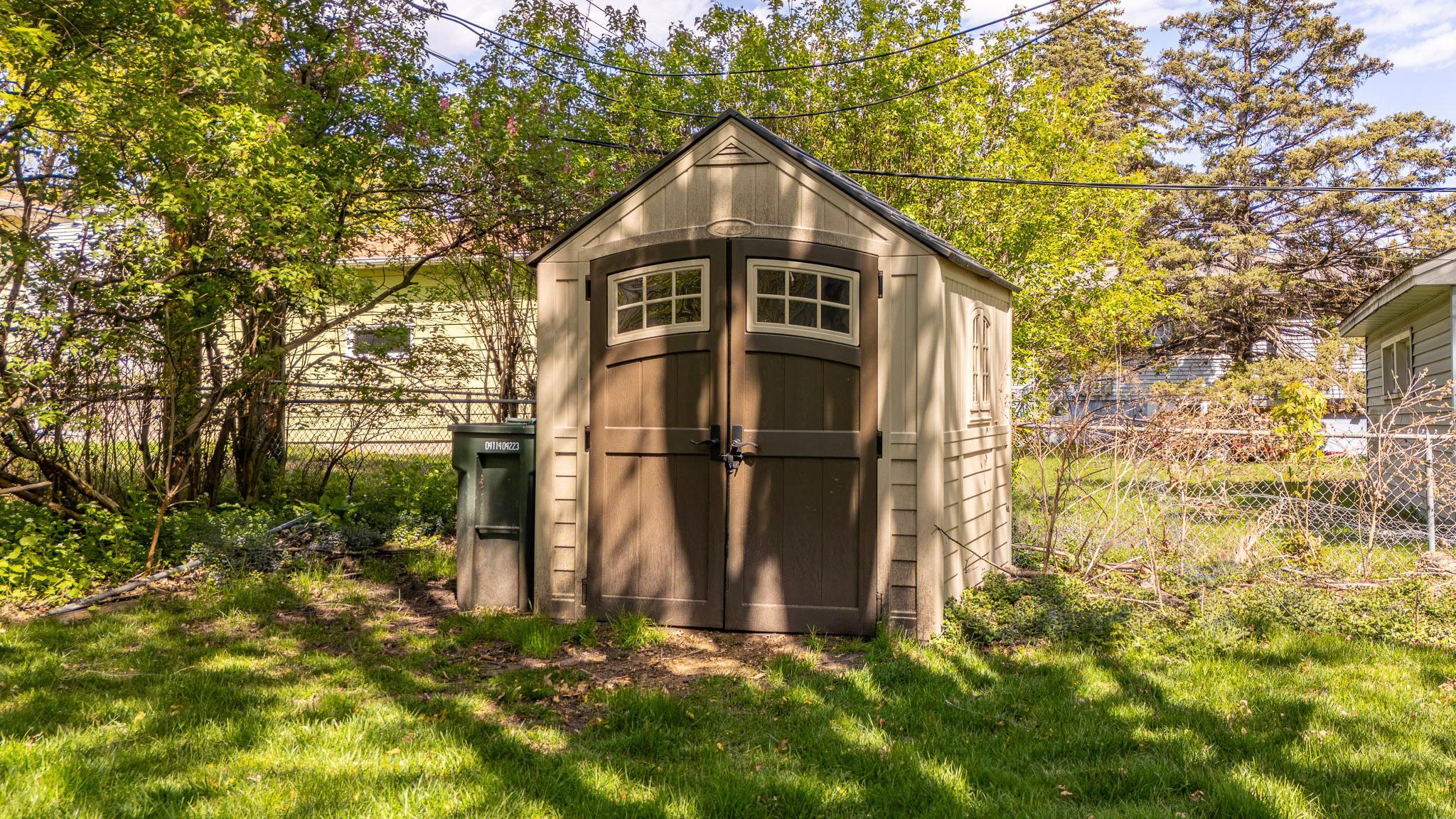 Backyard shed with lots of storage!