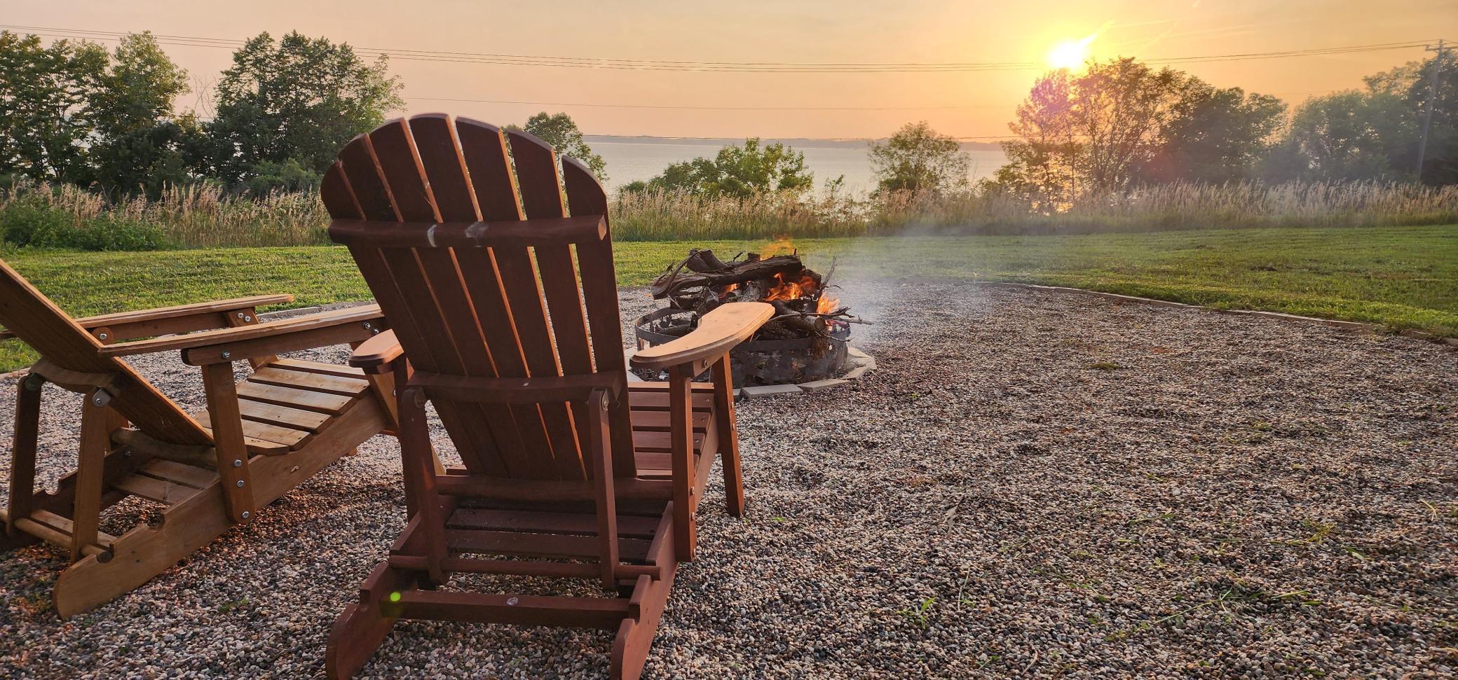 Picture yourself relaxing by the fire with friends and family while enjoying beautiful sunsets over Lake Waconia. Pass the marshmallows, please.