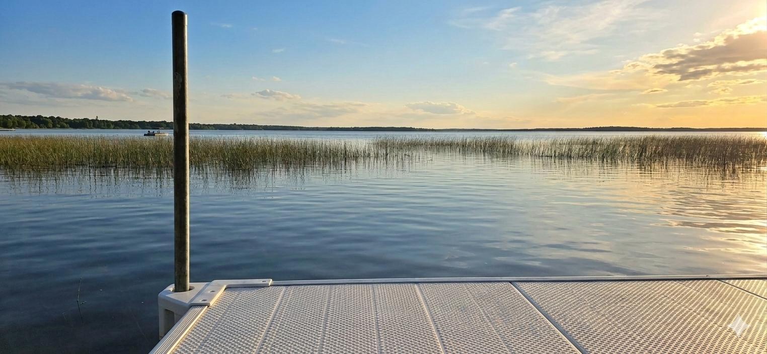 If you prefer, you can just fish off of the dock. The family has caught many fish that like to hang out in the reeds.