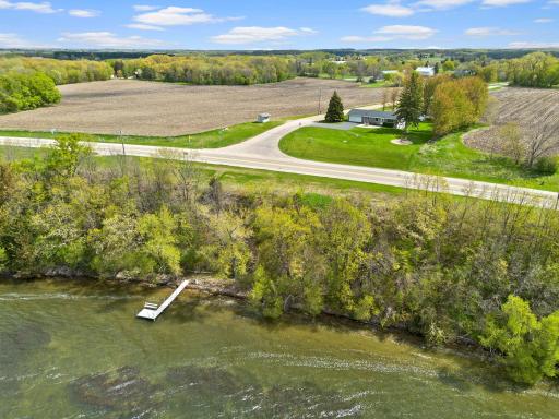 Your own very private stretch of lake frontage with farm fields surrounding the house.