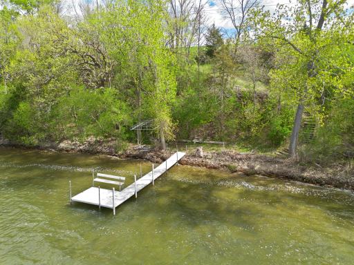 There is a steep hill with stairs, on the right side of the picture, leading to the lake. Well worth the effort!