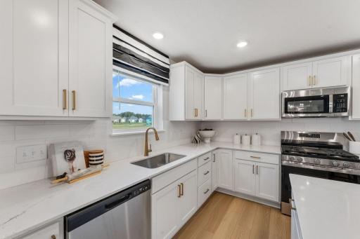 Room at the island for 3 counter stools for casual dining and entertaining!