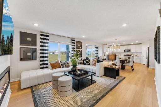 It's easy to entertain when the kitchen, dining area and family room flow together seamlessly!