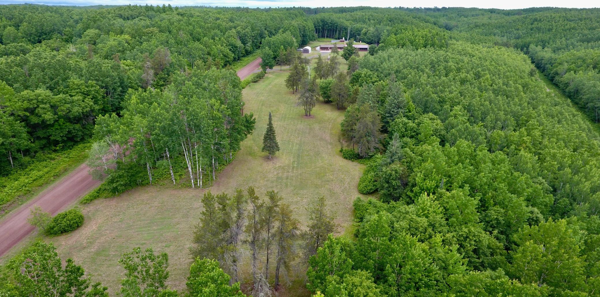 Looking across the fields toward the house.