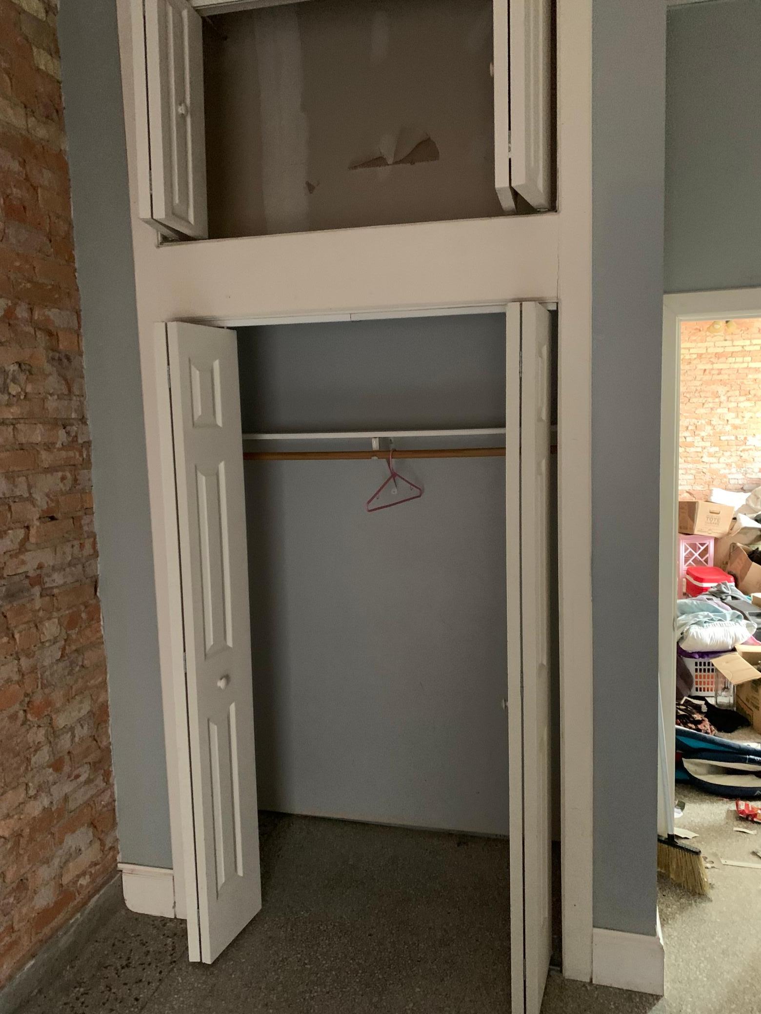 Huge Closet with Storage above