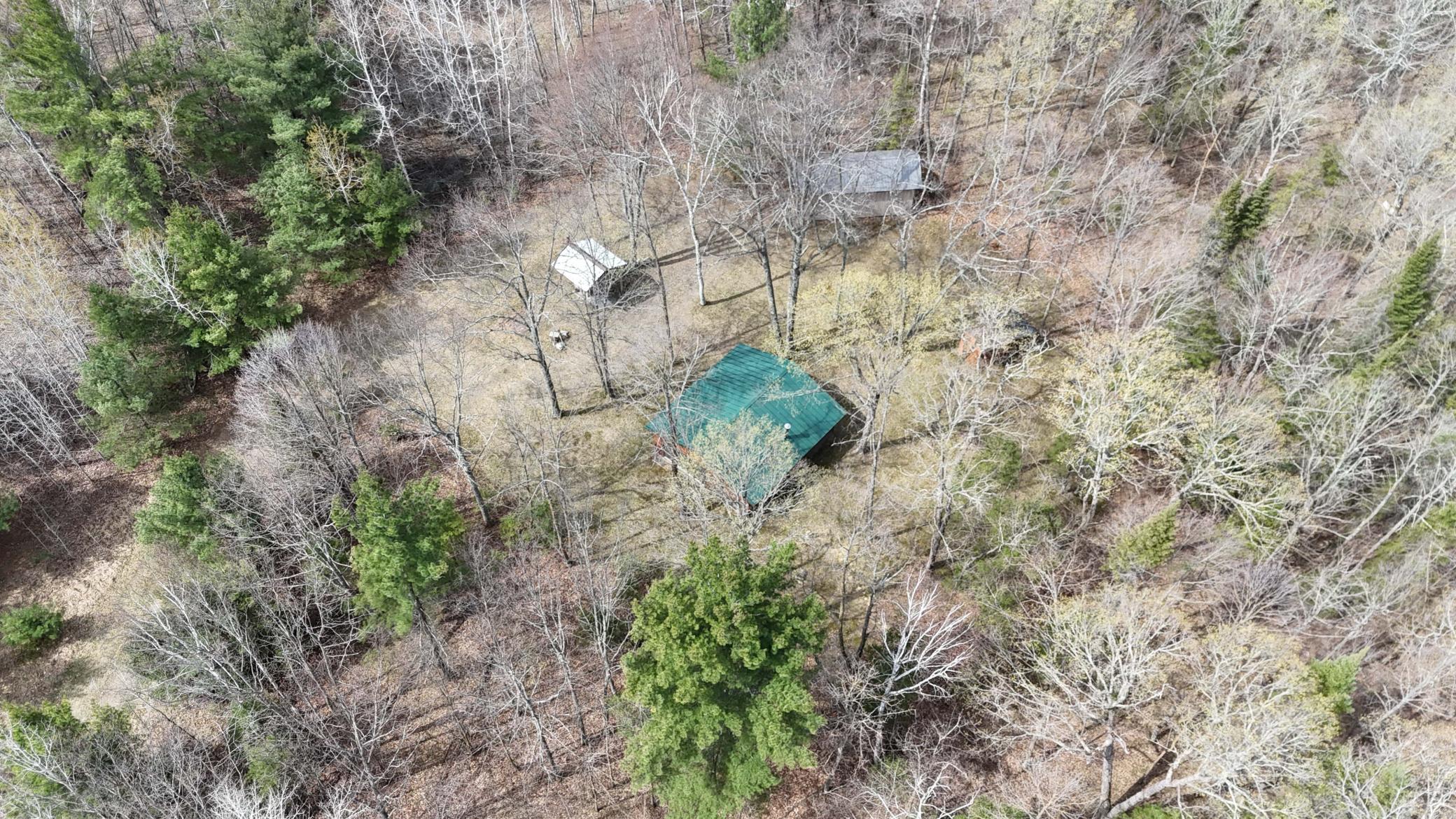 Aerial view of the structures