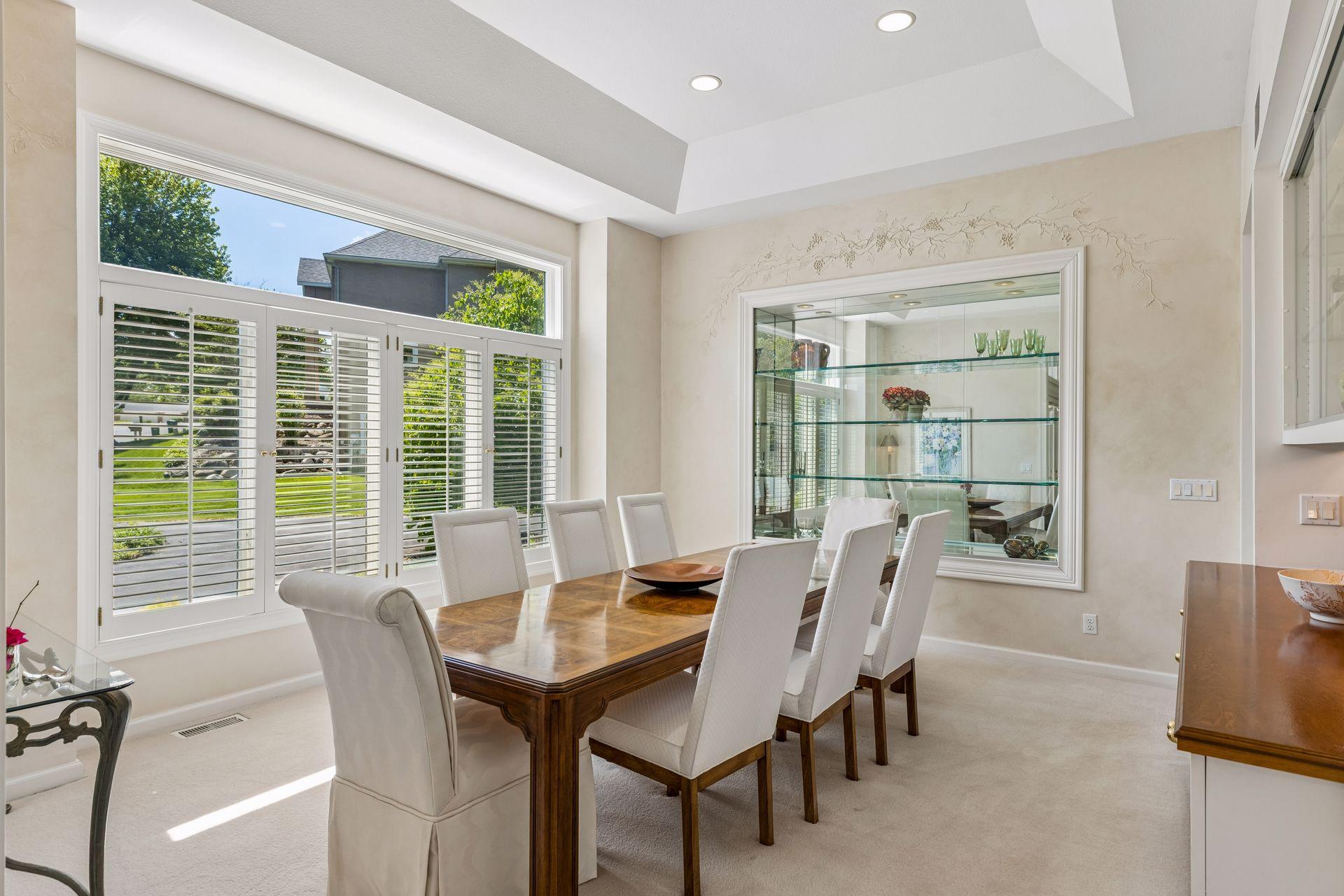 Elegant formal dining area