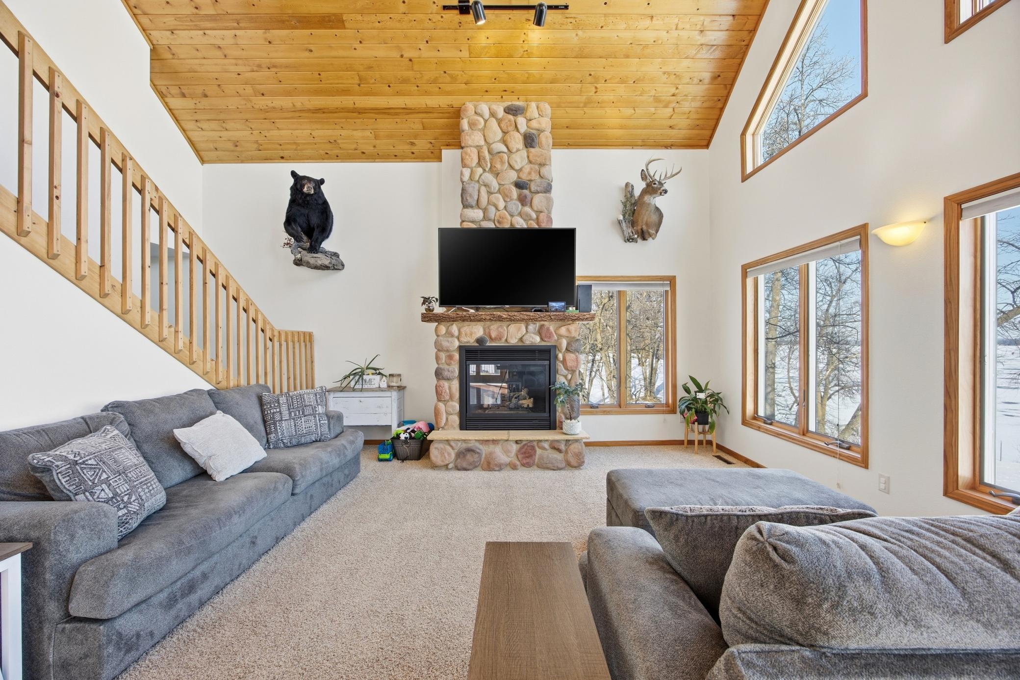 Stone Fireplace