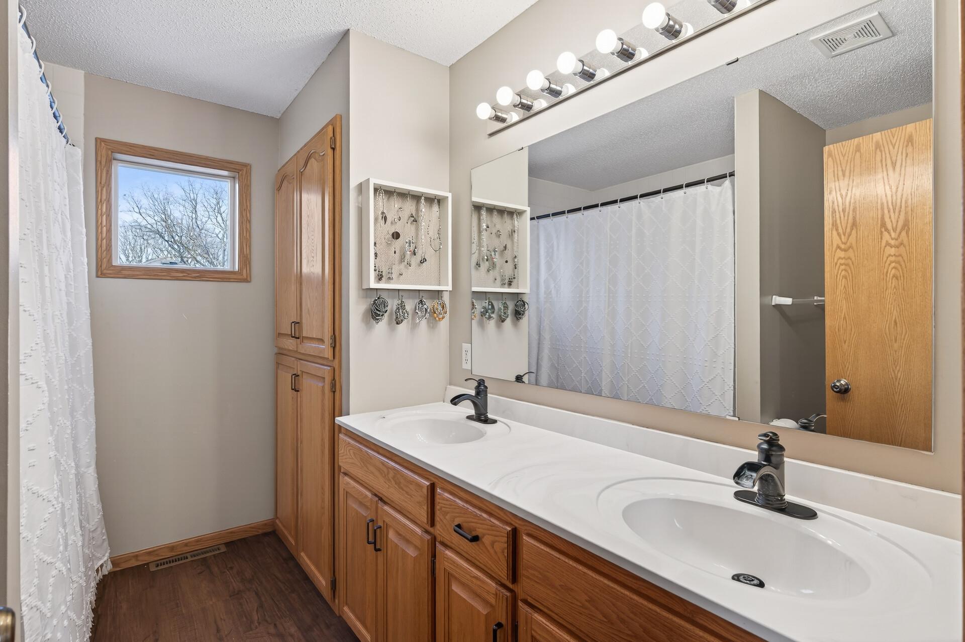 Primary bathroom with double vanity
