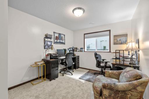 Lower level 4th bedroom is currently being used as an office