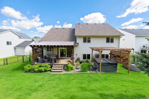 Sellers have created a great outdoor oasis with privacy and a hottub from Master Spa