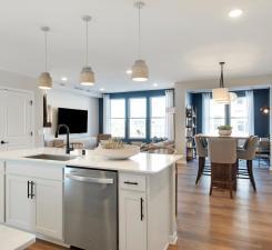 Modern finishings throughout the home can all be taken in from any vantage point! Photo of model home.