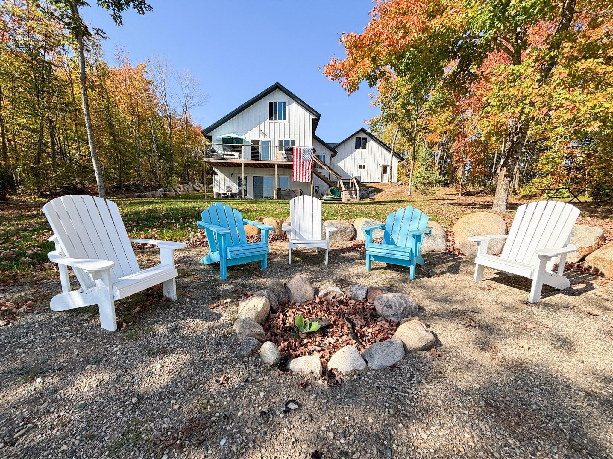 Lakeside fire pit area