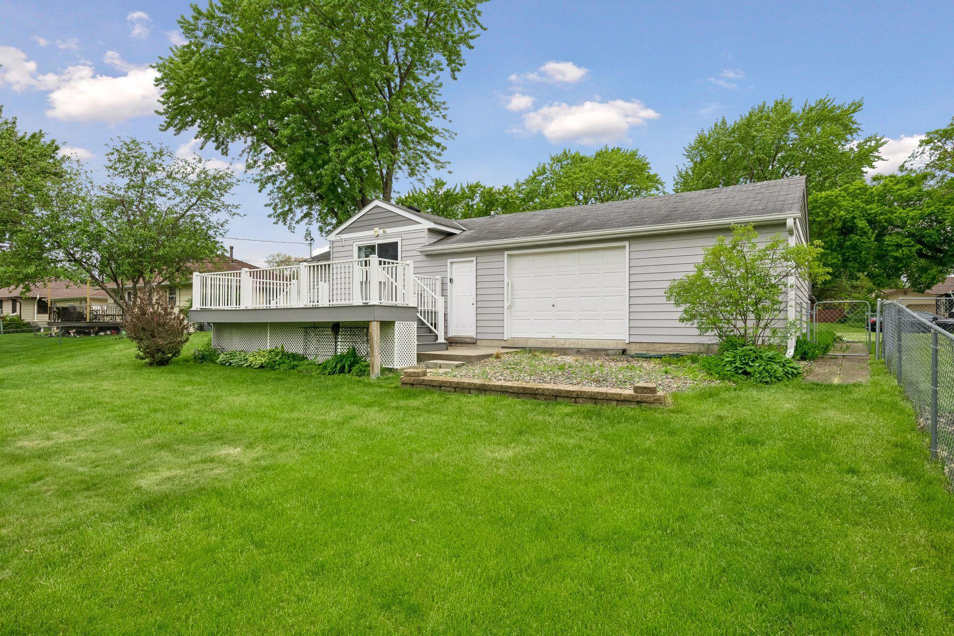 Rear of home. Note the rear garage door