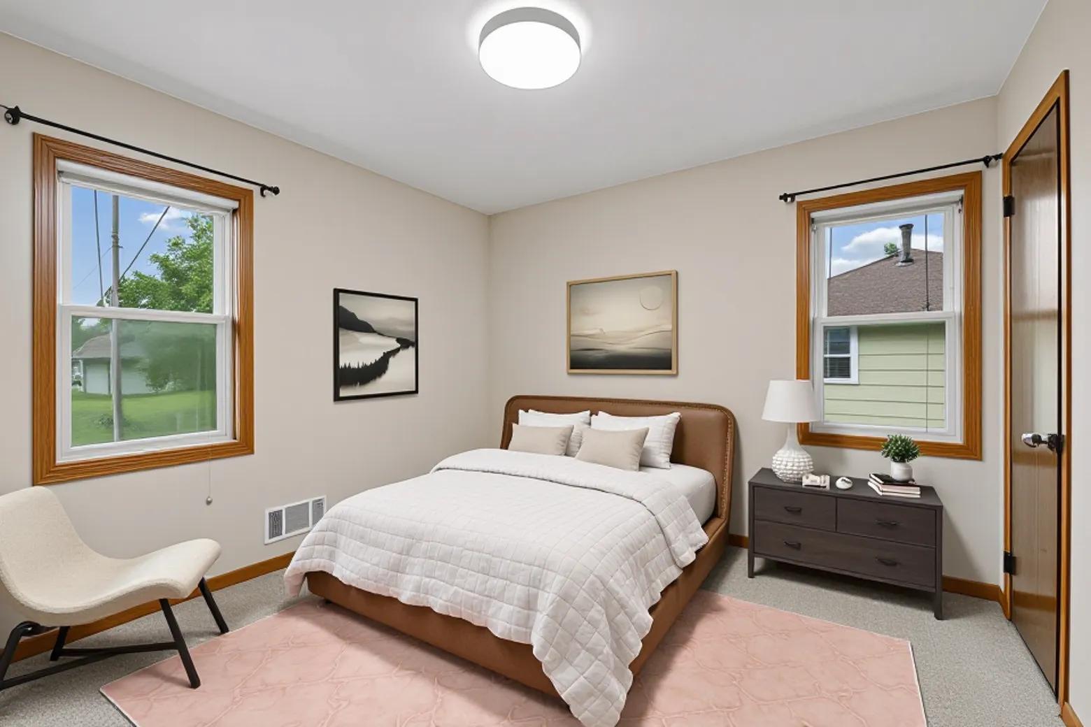 Main floor bedroom 2 virtually staged