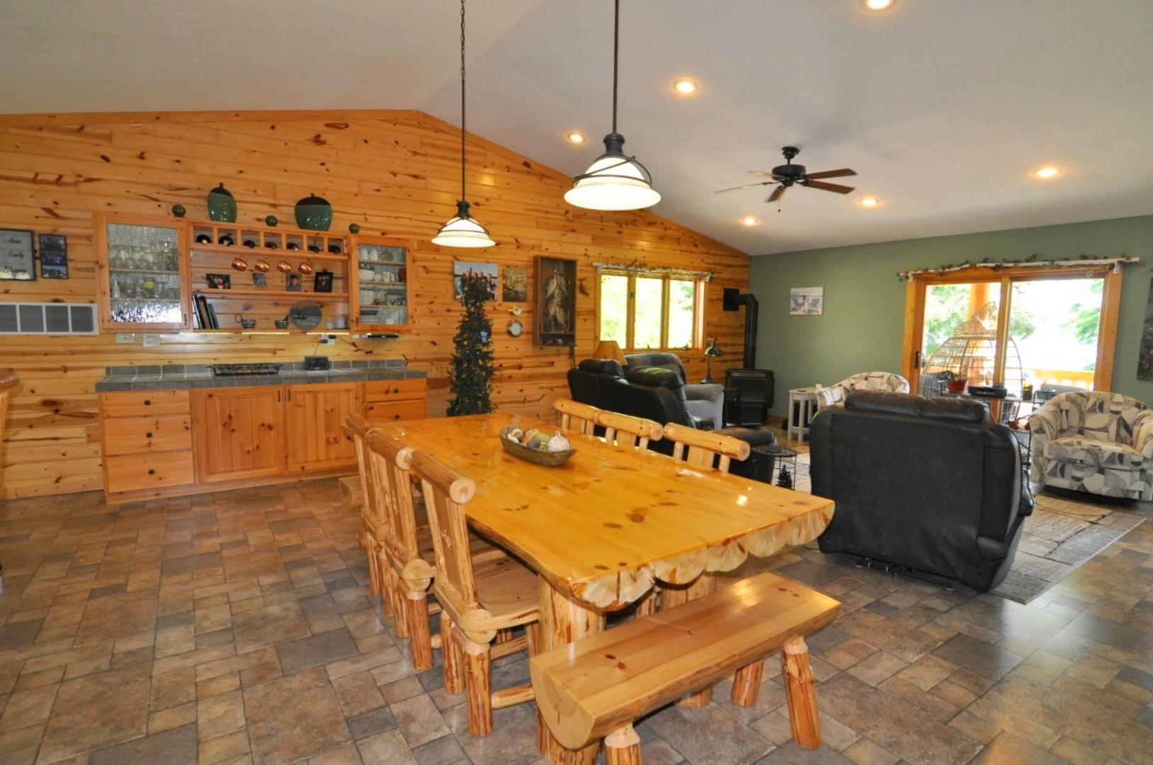 Spacious dining area