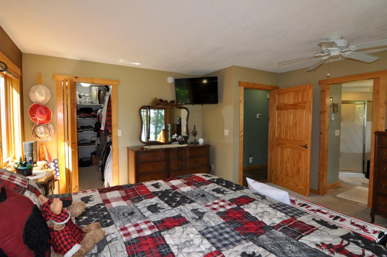 Primary bedroom with walk-in closet