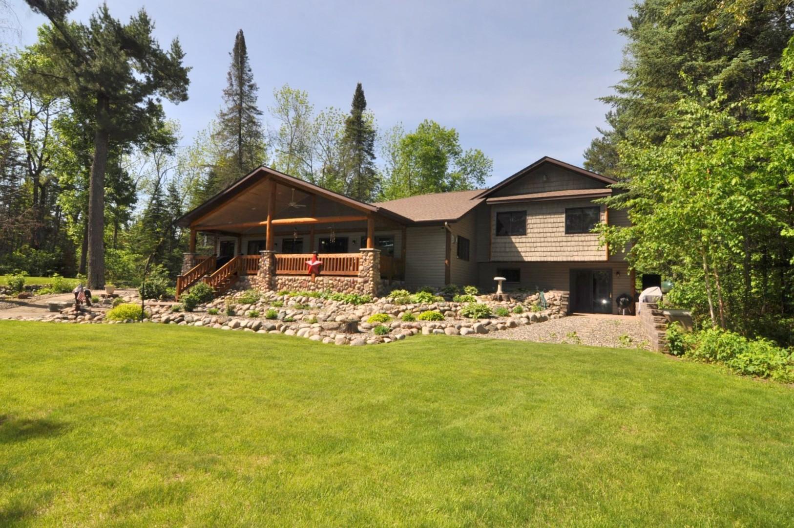 Lakeside view of home