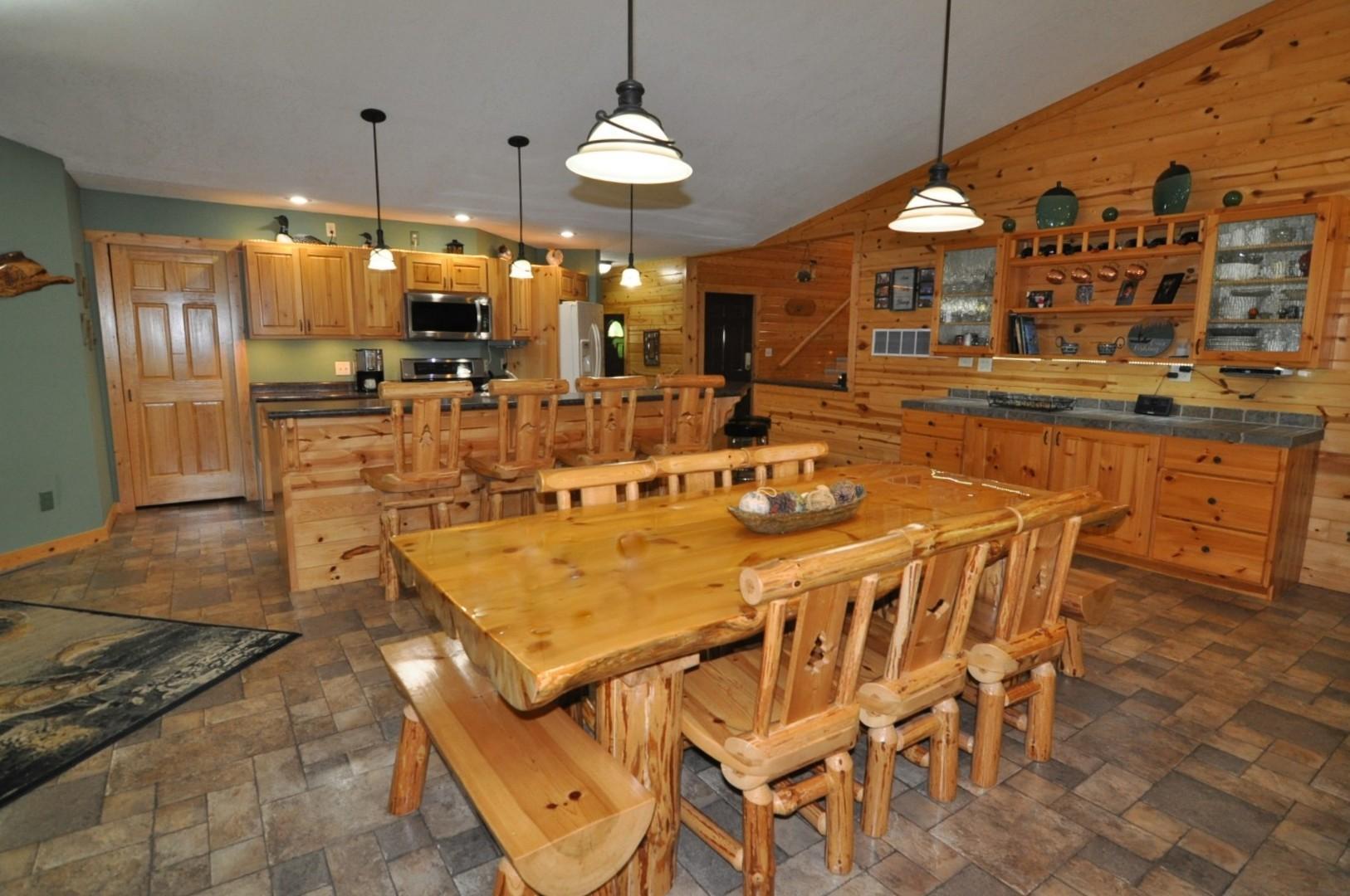 Dining Area with built-in cabinets