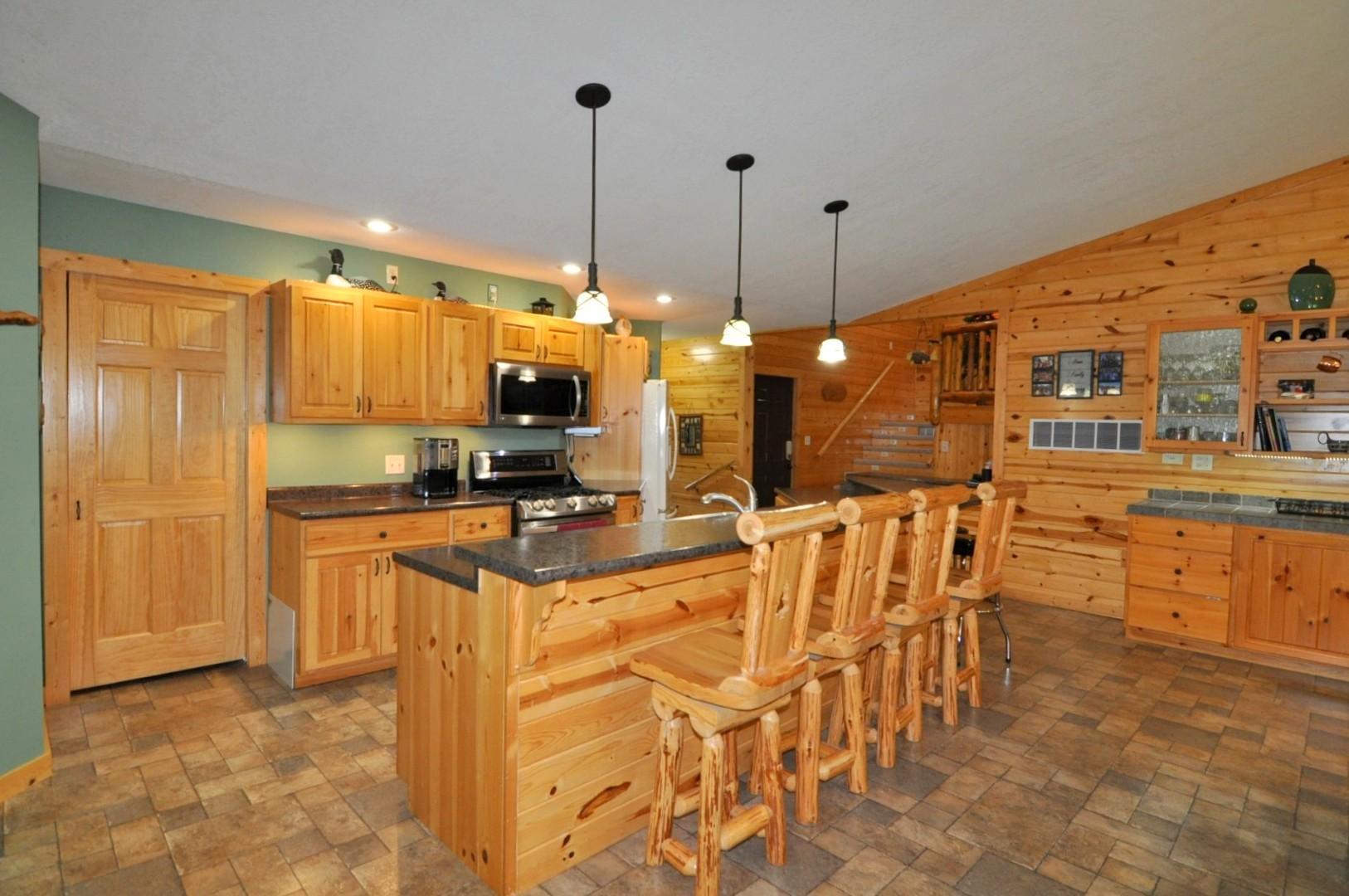 Kitchen with pantry and island