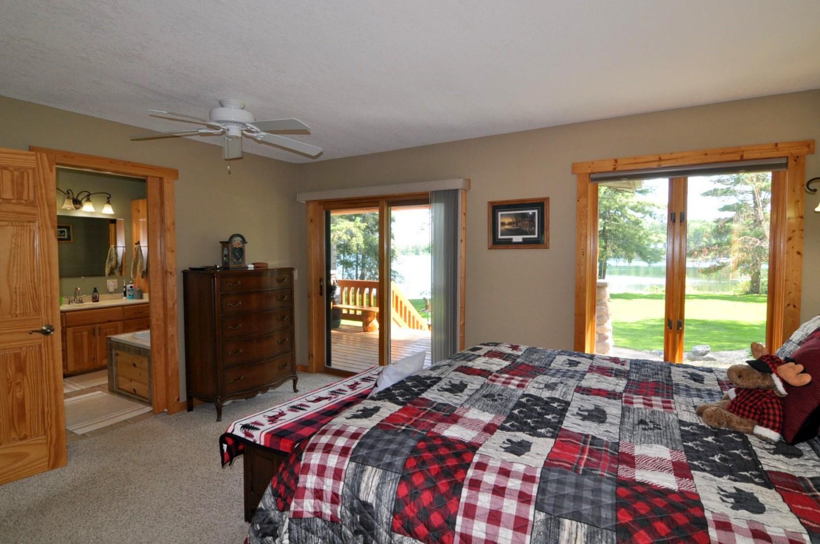 Primary bedroom with wonderful view of the lake