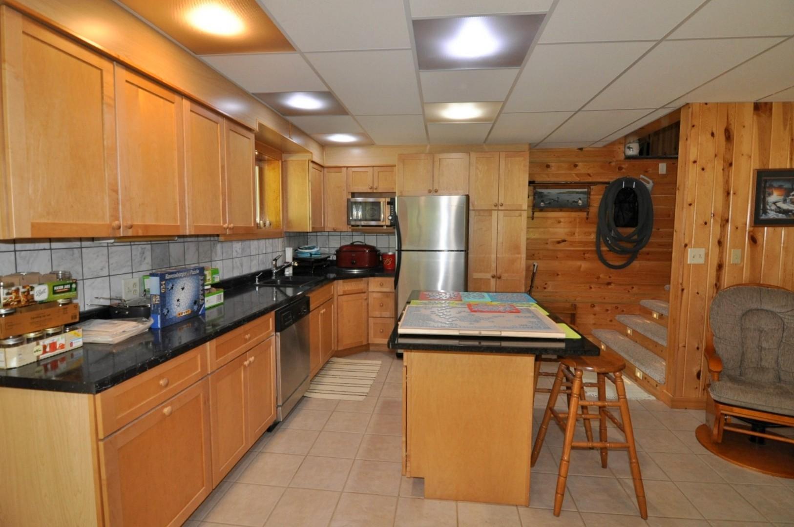 "Summer Kitchen" - Fridge, Dishwasher, Convection Oven and lots of cabinets for additional storage