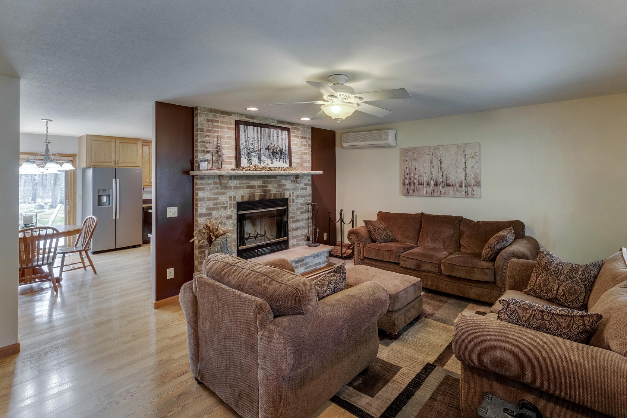 Family Room with Wood Burning Fireplace