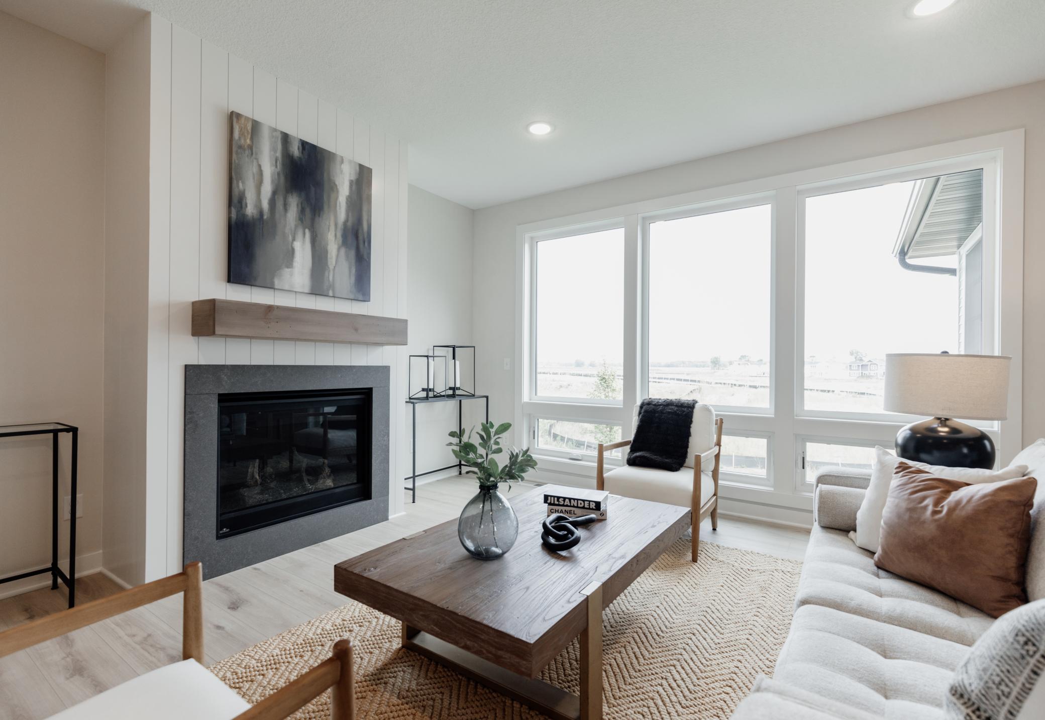 The family room. *Photo of similar home with the same layout.