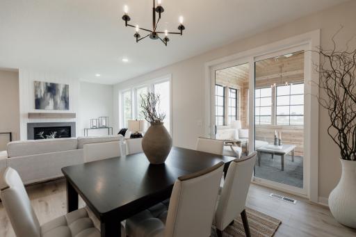 The dining room. *Photo of similar home with the same layout.