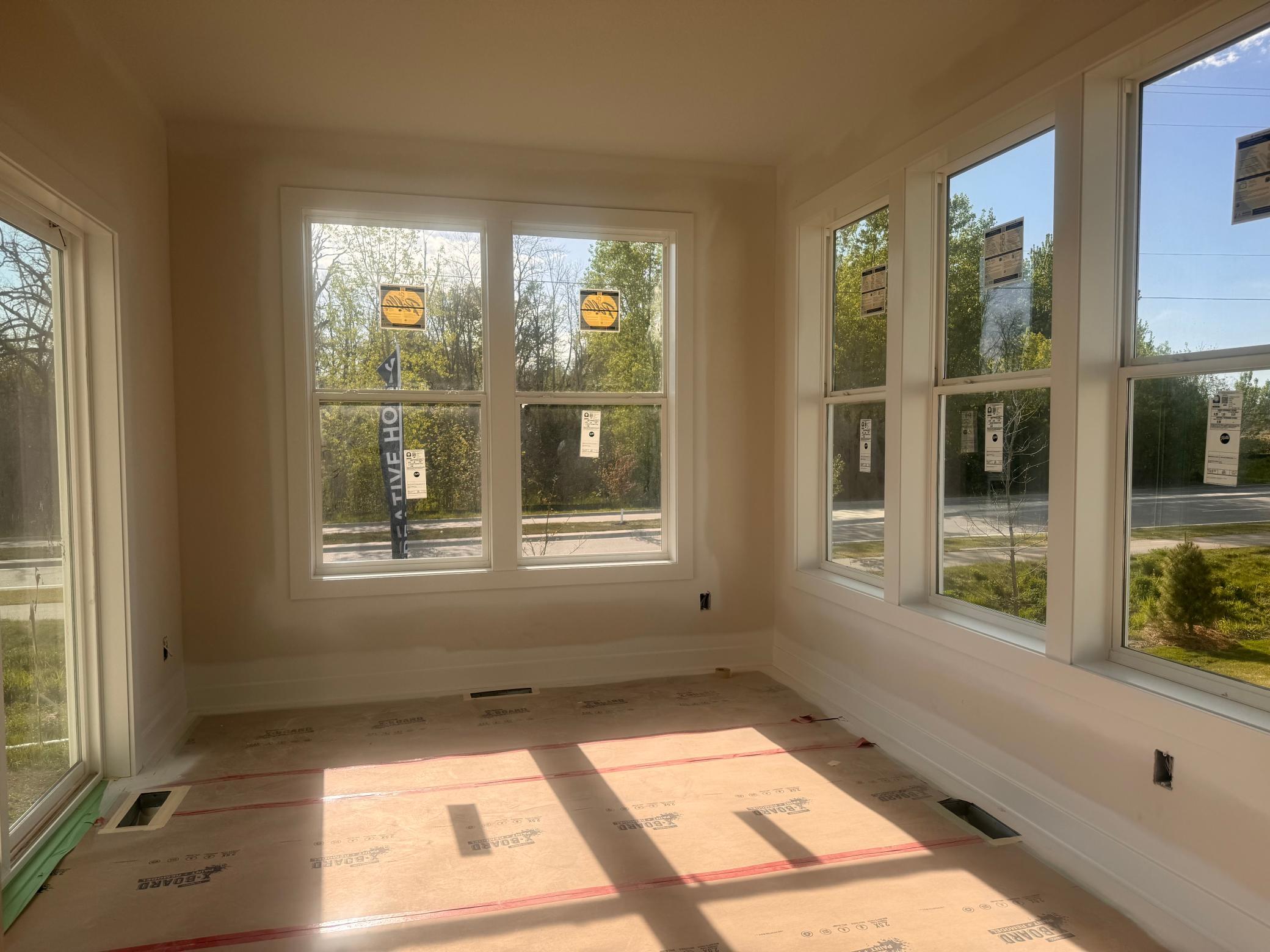 Progress photo of the sunroom