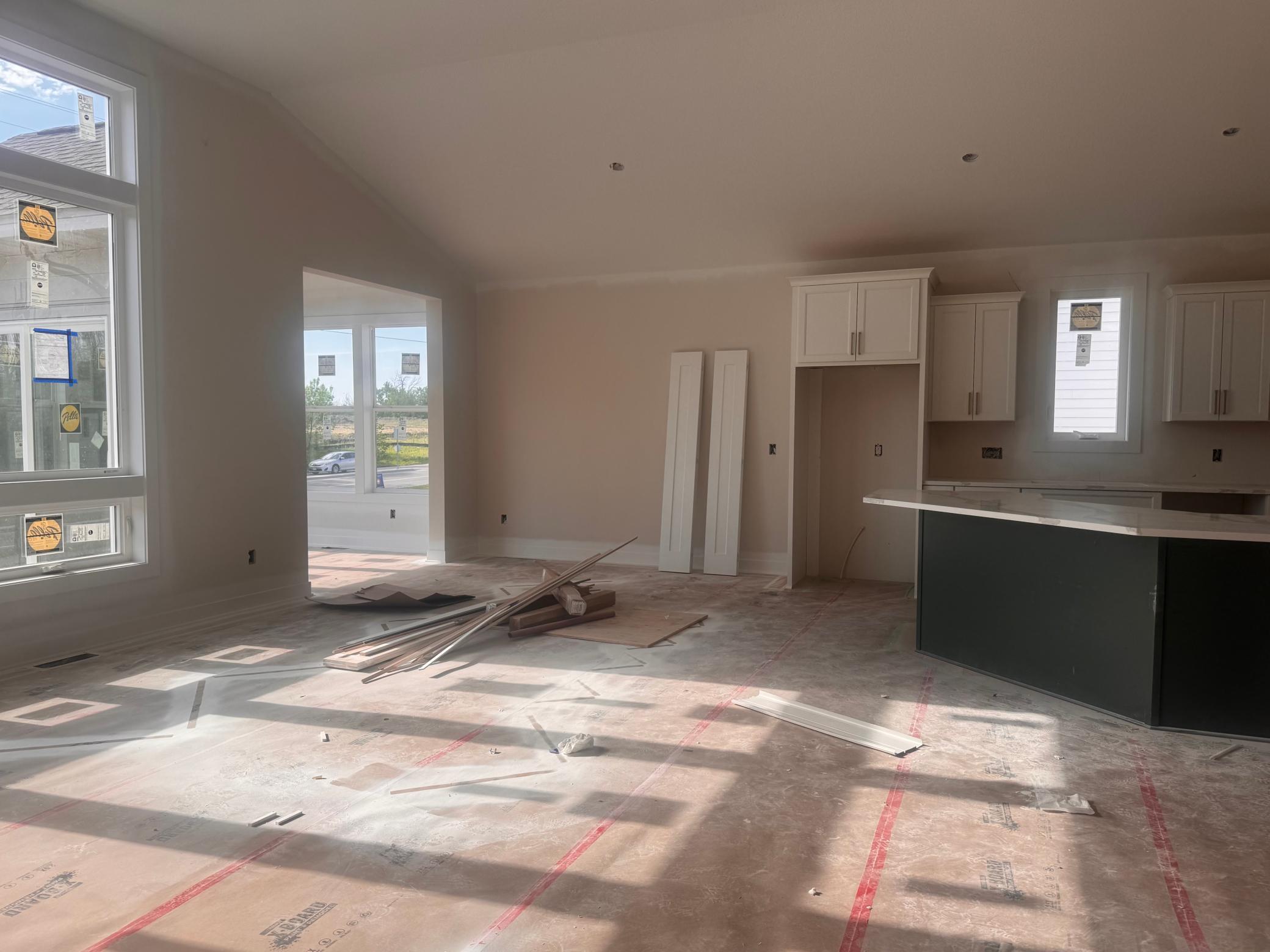 Progress photo of the main floor
