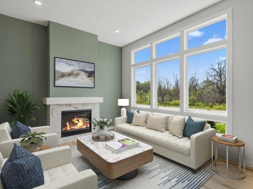 Virtually Staged Living Room