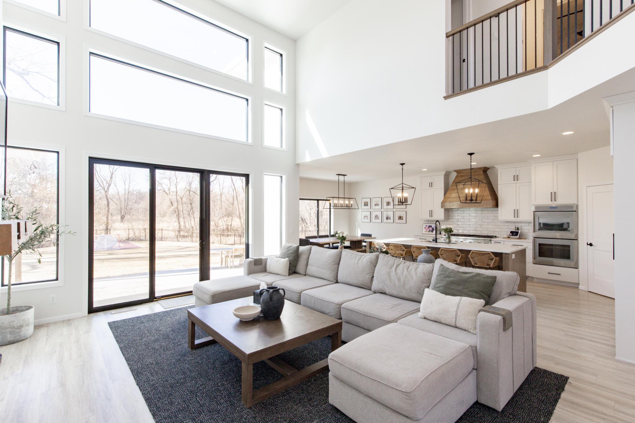 Double Vaulted Living Room