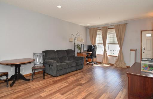 Because of the same flooring throughout, you can design the space however you want.