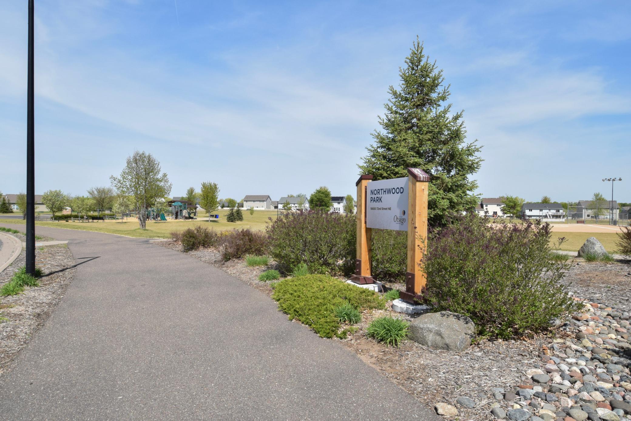 Park conveniently located with extra parking in the lot and on the road.